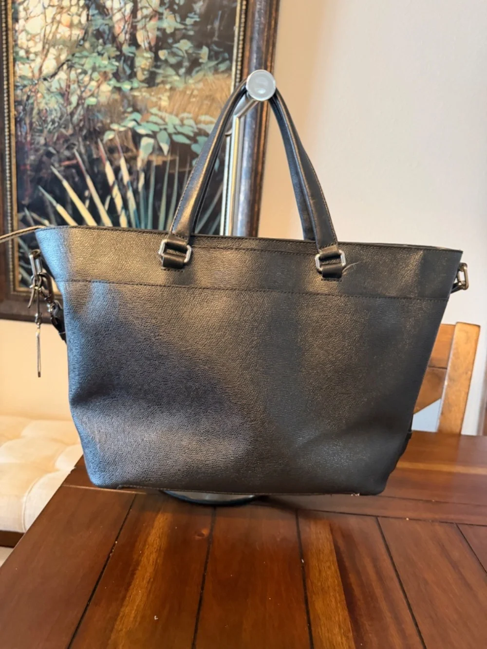 Tumi Black leather Large Sinclair Camila Tote